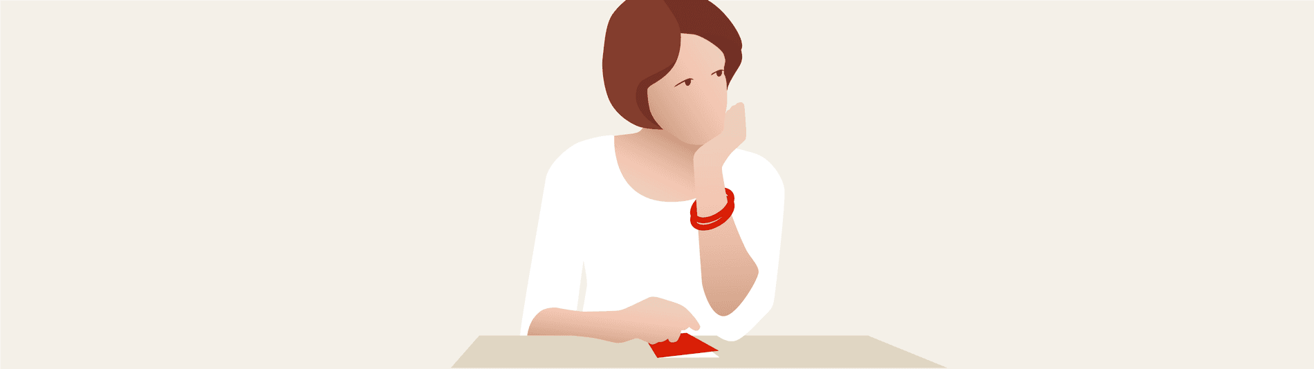 vrouw aan het nadenken